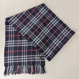 Authentic Burberry's Cashmere Check Scarf Blue – Unisex – Pre-Owned – Great Buy